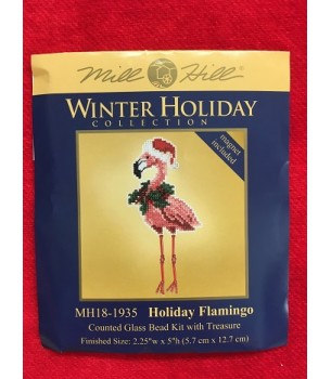 Holiday Flamingo Beaded Ornament Kit